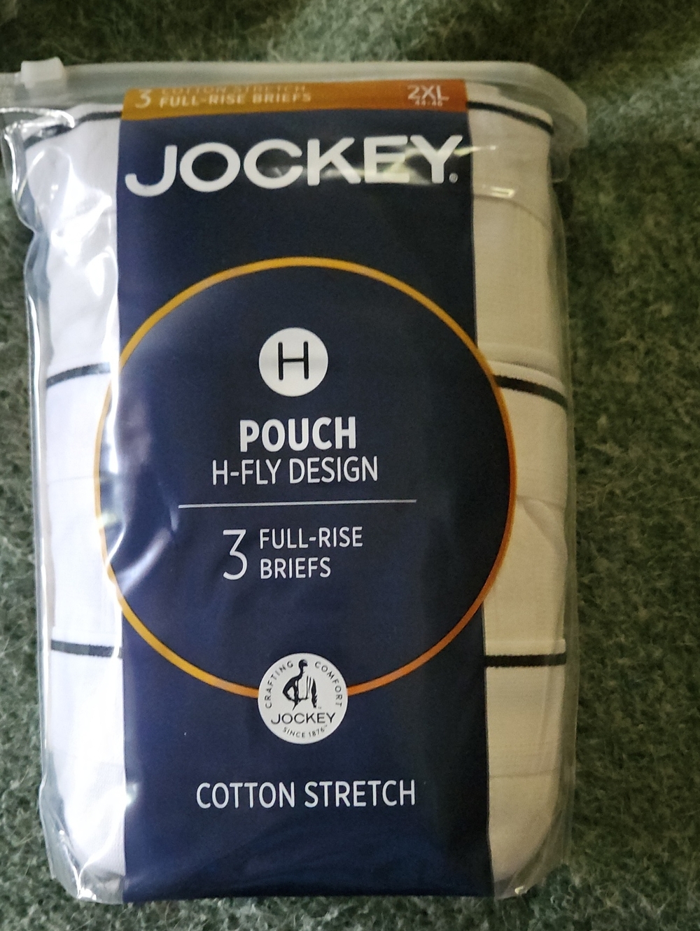 Jockey White Briefs with Black Stripe Accents
